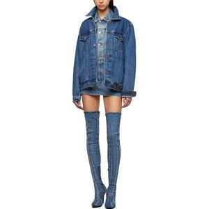 Diesel – D-Yucca Over-the-Knee Denim Boots – Blue – Size 38